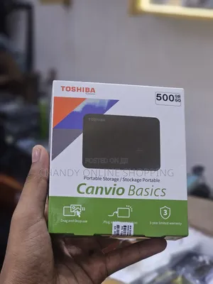 Toshiba Canvio Basics 500gb Portable External Hard Drive.