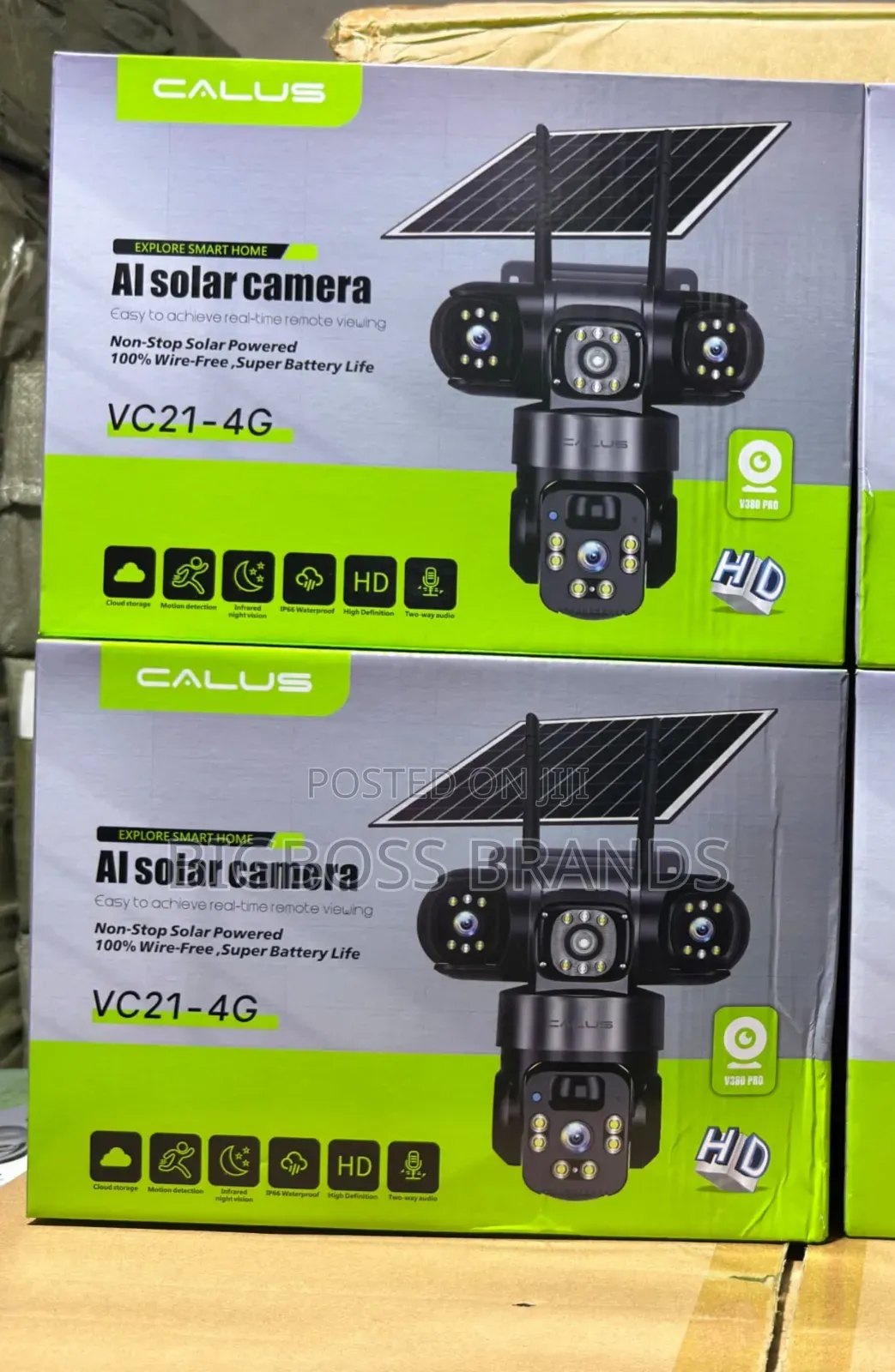 Calus Solar Camera 3 Lens + 3 Video Non Stop Solar Power