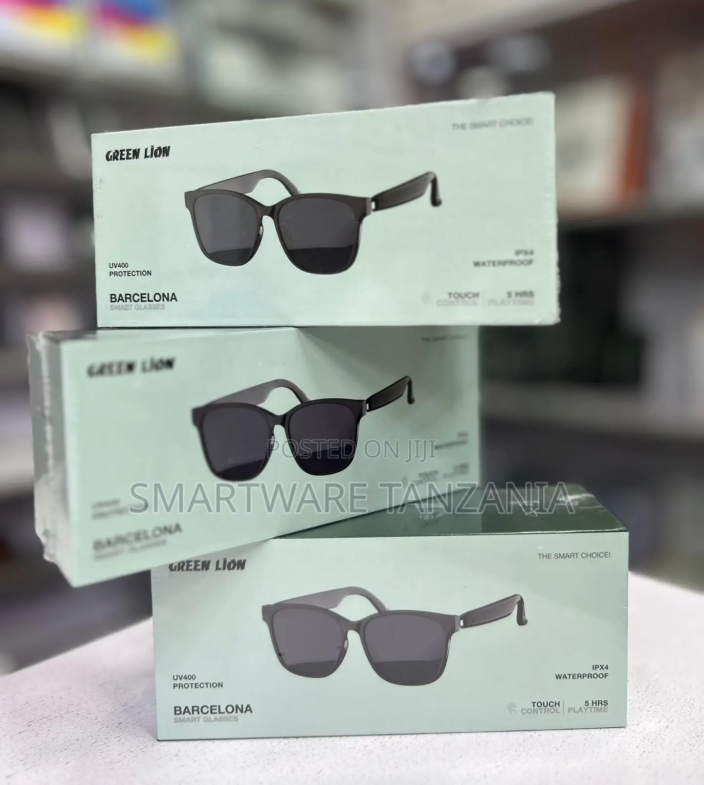 Green Lion Barcelona Smart Glasses Uv400 Touch Control 5 HRS Ipx4