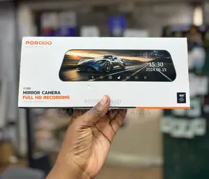Porodo Rearview Mirror Dashcam Full Hd 150 Wide Angle Touchscreen