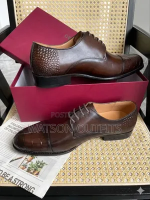 Men's Leather Shoes Materials Original and Genuine De'rossi Italy Made