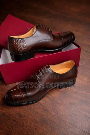 Men's Leather Shoes Materials Original and Genuine De'rossi Italy Made