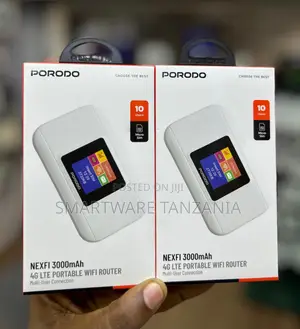 Porodo Nexfi 3000mah 4g Lte Portable Wifi Router 10 Users Micro Sim