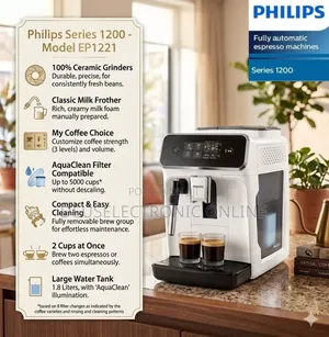 *Philips Automatic Coffee Machine With Grinder ,Ep1221*