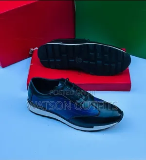 Men's Leather Sneaker Shoes Versace Branded Typically Smartest
