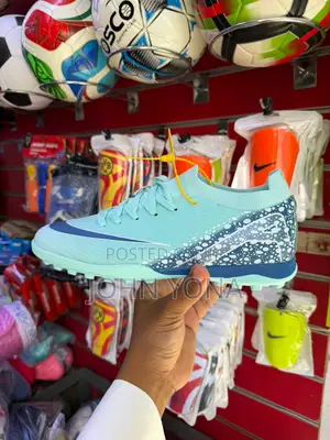 Air Zoom Soccer Boots for Futsal or Turf or Training Boots Light Blue