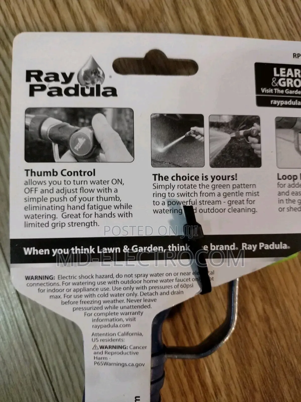 Ray Padula Metal: Hose Nozzle Adjustable High Pressure Spay Leak Proof