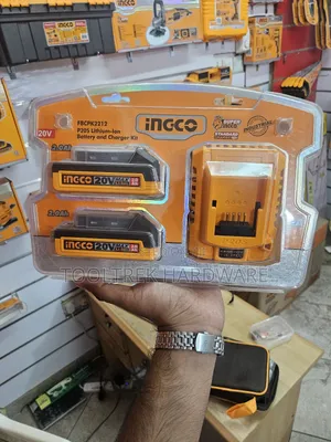 Ingco Battery Pack 2.0ah ×2 and Charger Same Battery for Total,Ingco