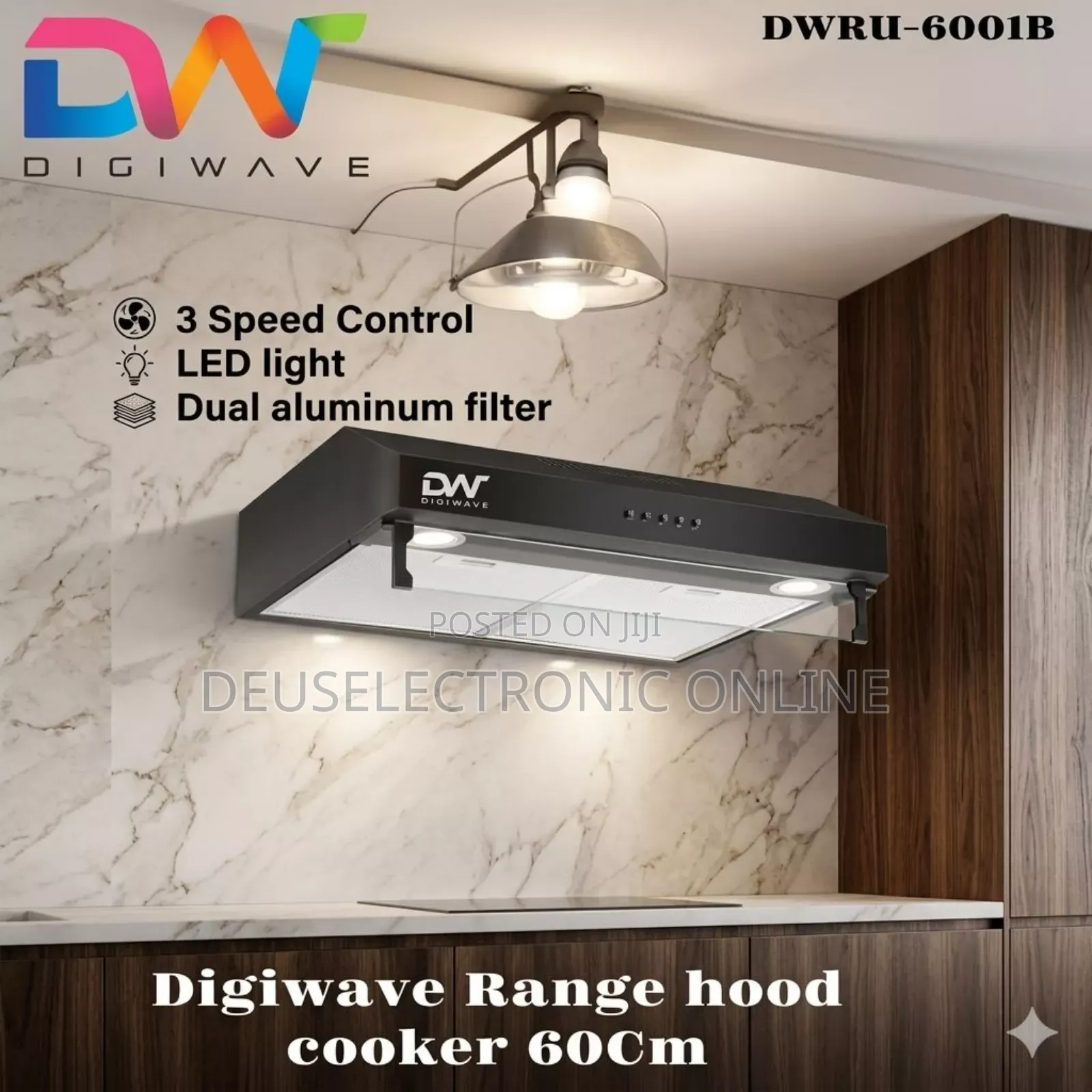 *Digiwave Rangehood Cooker 60cm Button Control Panel*
*