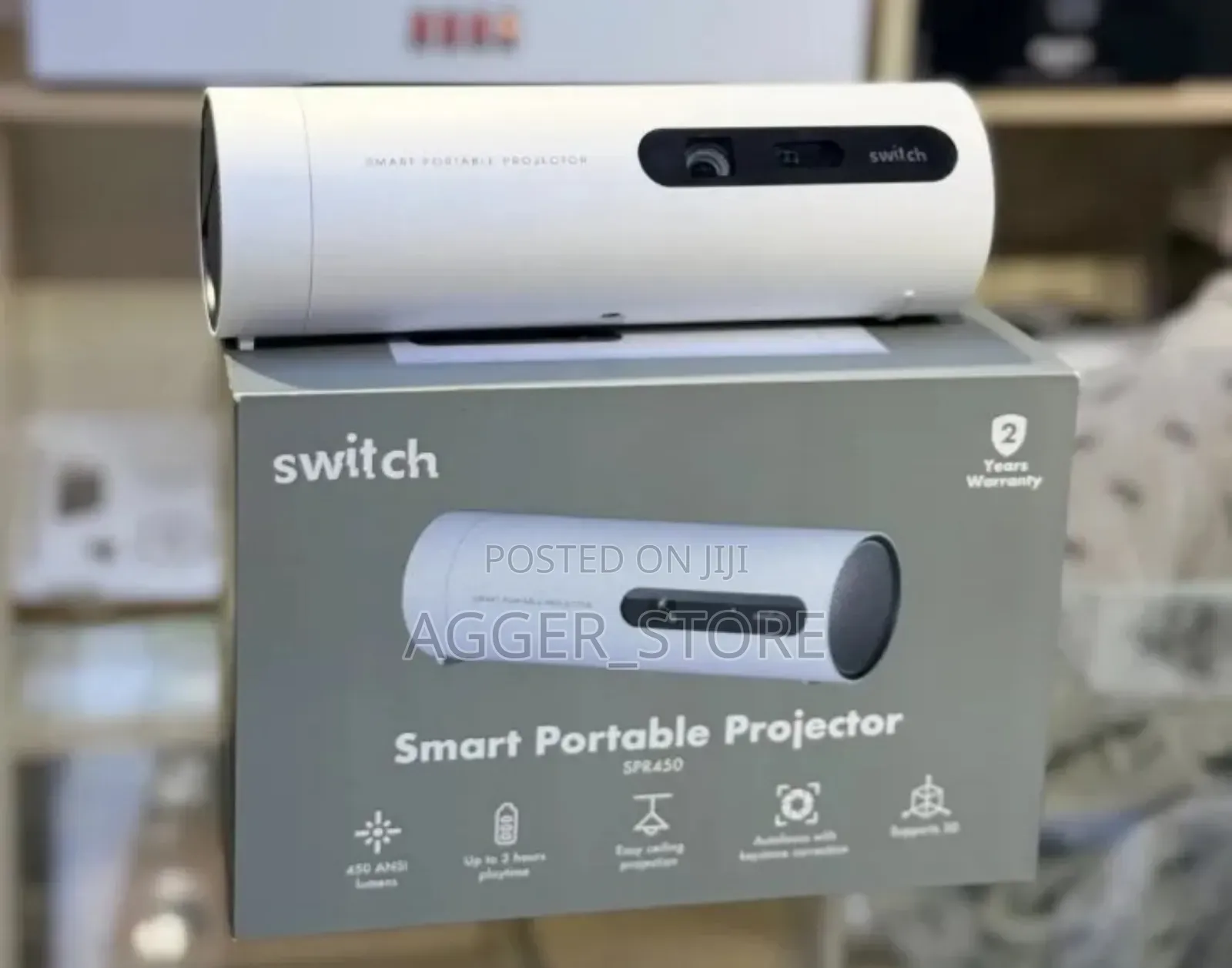 Switch Rechargeable Smart Portable Projector (Support 3d)