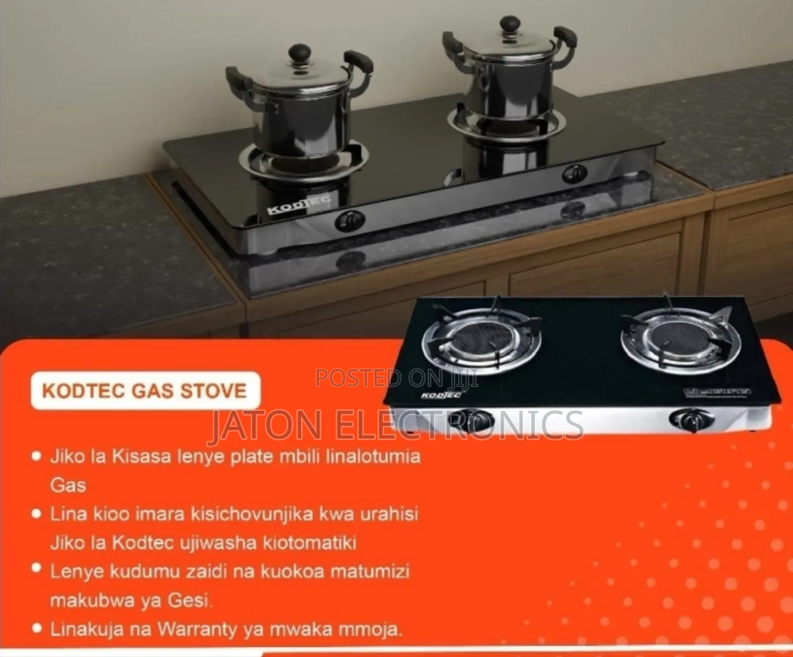 Kodtec Gas Stove 2 Plates