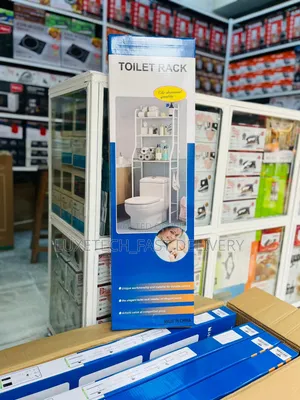White Metal Bathroom Toilet Storage Rack