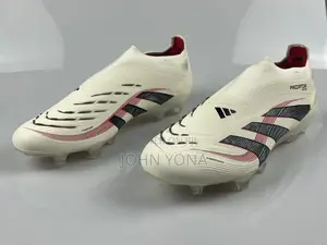 Adidas Predator Elite Laceless Fg Soccer Boots in an Off-White Color