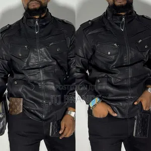Black New Leather Jacket for Genius