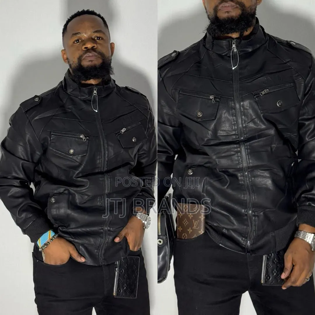 Black New Leather Jacket for Genius