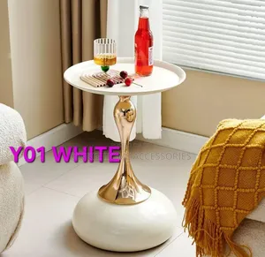 Modern Round Pedestal Side Table