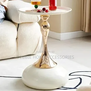 Modern Round Pedestal Side Table