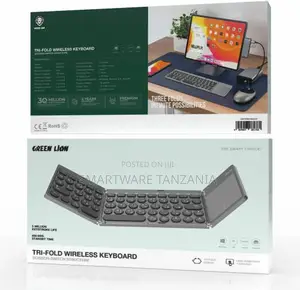 Green Lion Tri-fold Wireless Keyboard Scissor-switch Structure - Gray