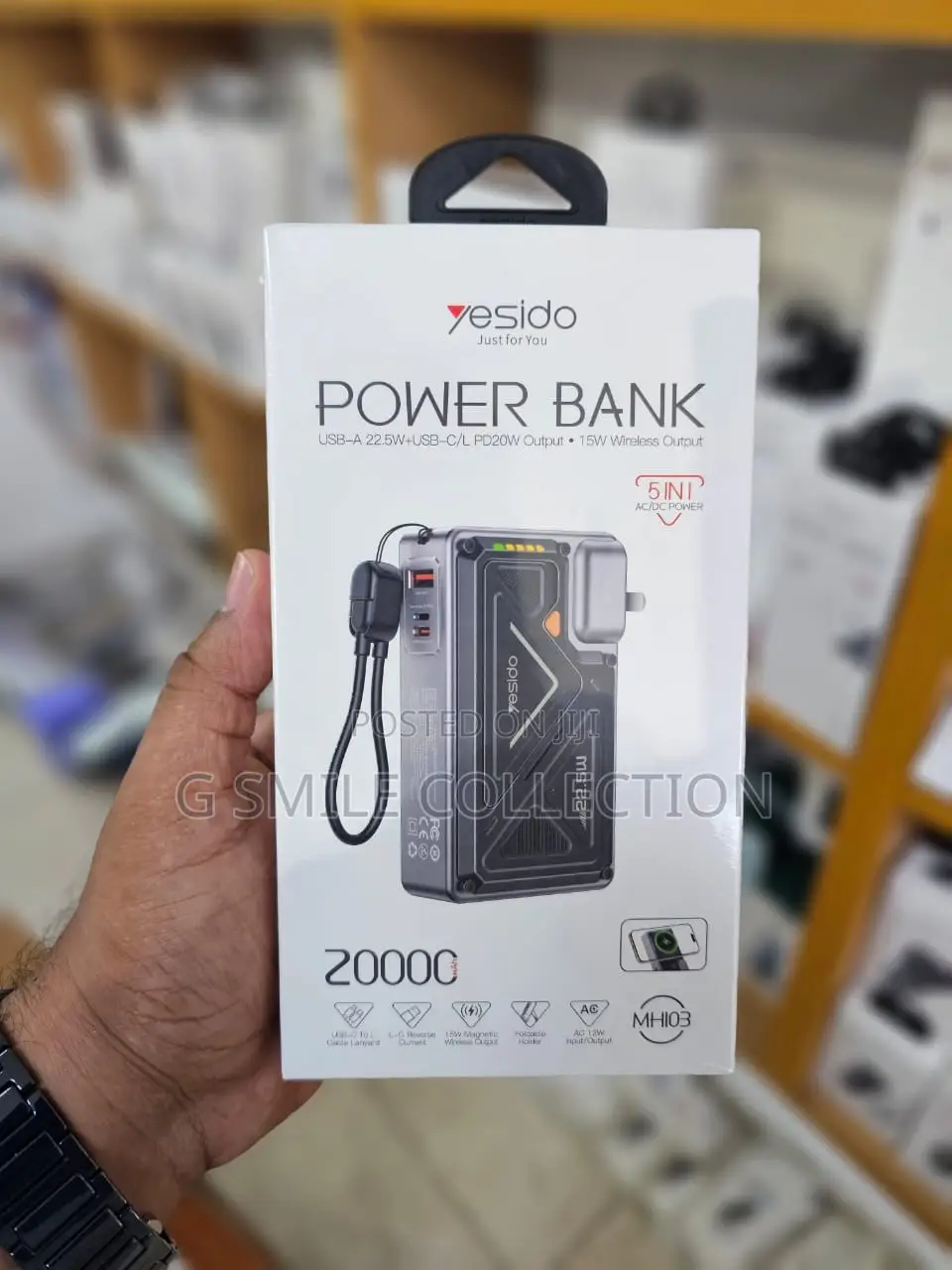 Mh103 Yesido Powerbank 5in1 Ac/Dc