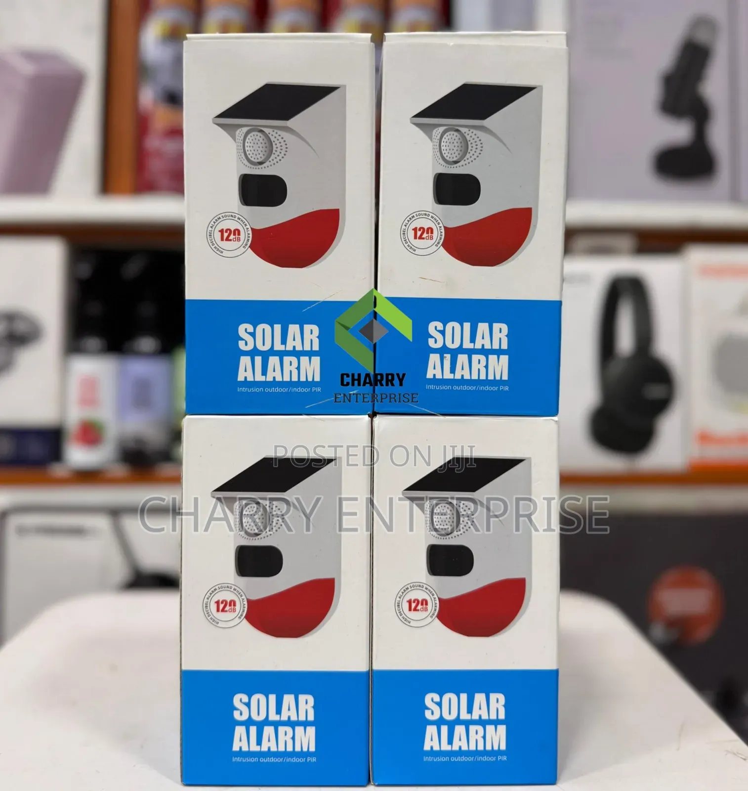 Solar Sensor Alarm Solar-Powered for Long-Lasting, Wire Free Operation
