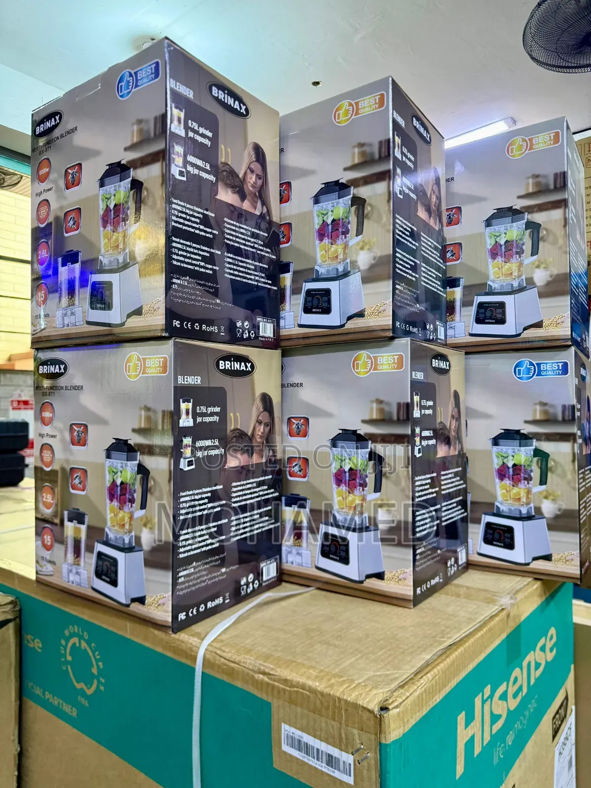 Brinax Blender 2.5l–Saga Haraka,Tengeneza Juisi Safi, Laini Kila Siku
