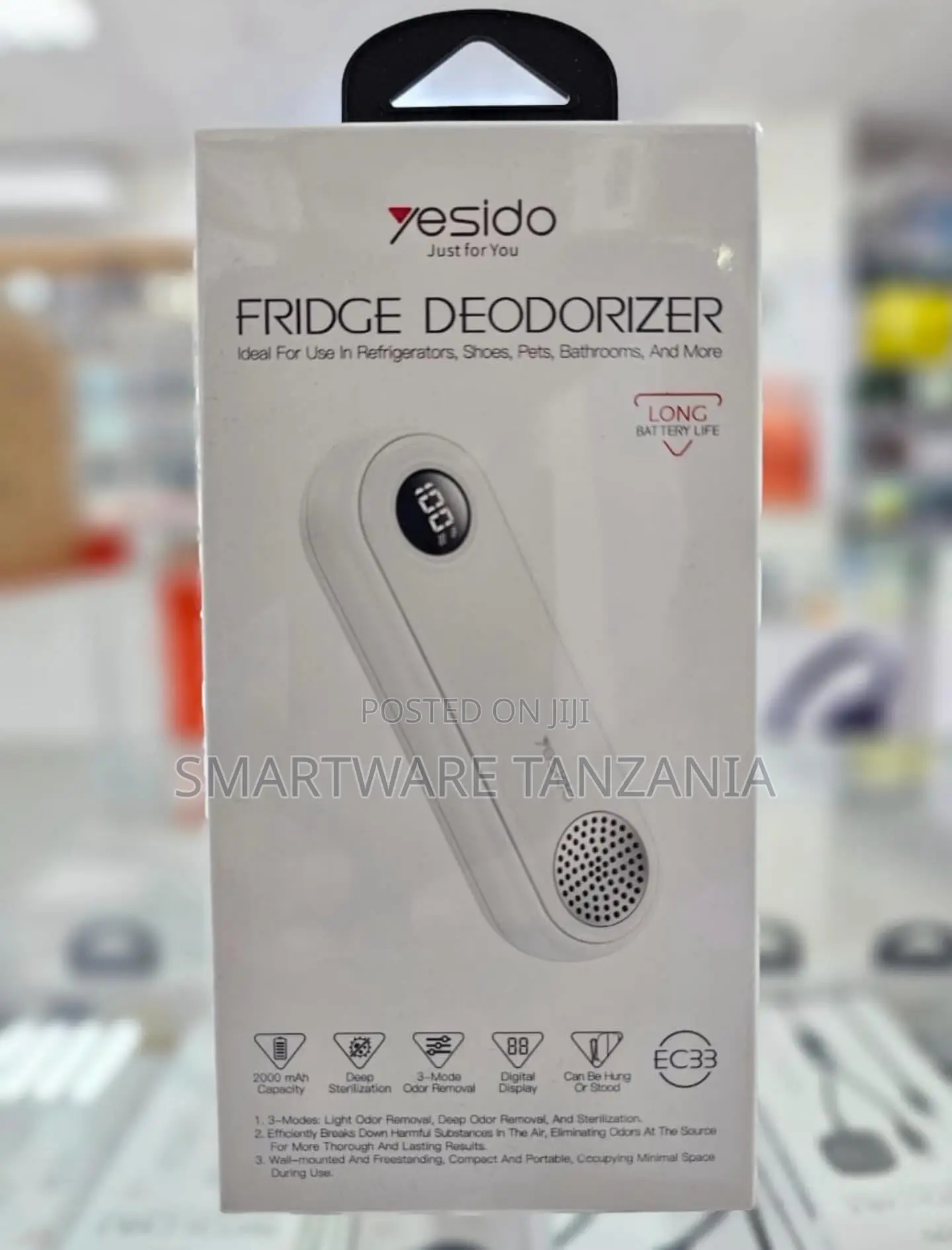 Yesido Ec33 Fridge Deodorizer 3-Mode Sterilizer 2000mah Display
