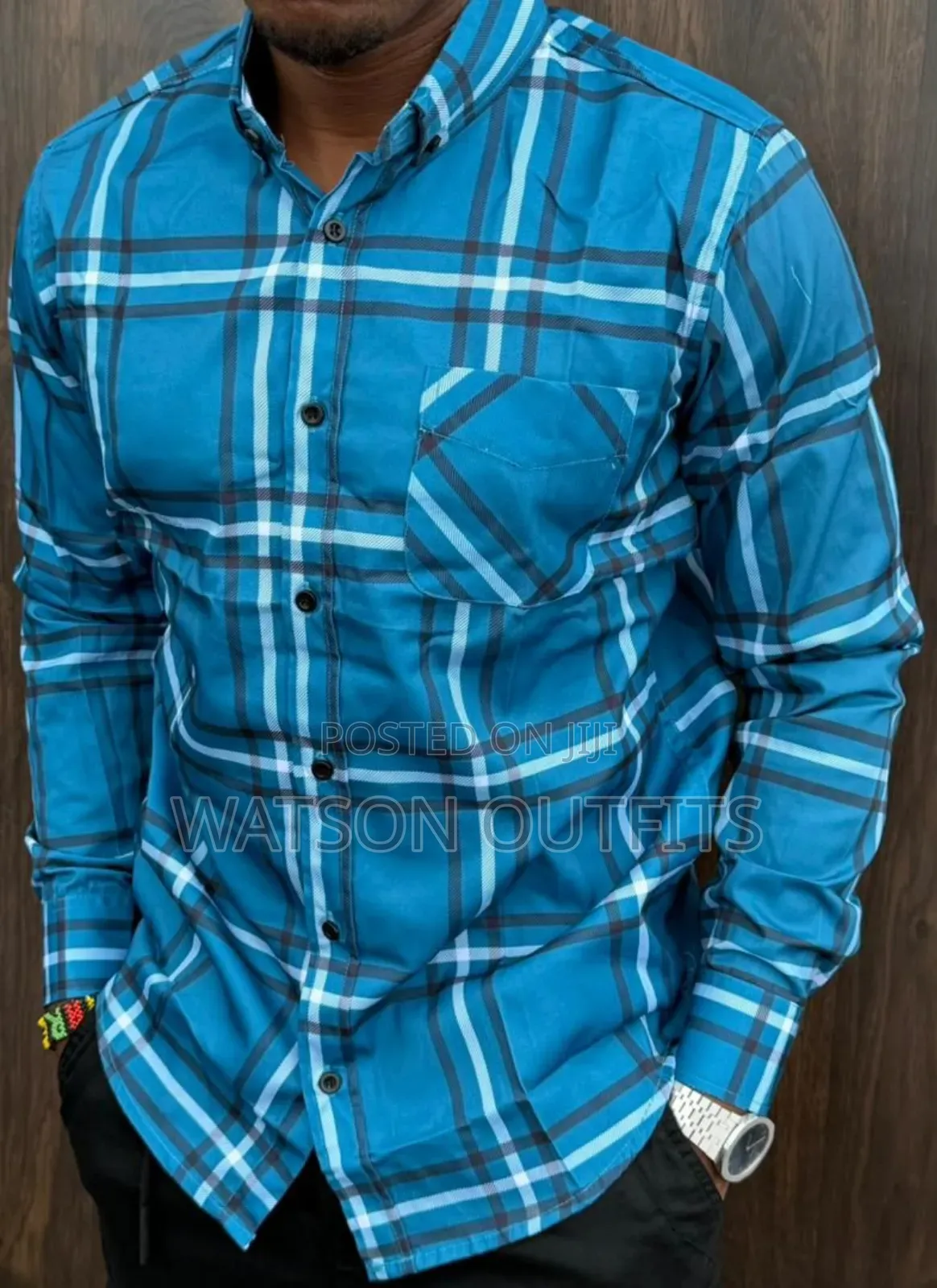 Buttons on Neck Men's New and Original Shirts or Shati Kali