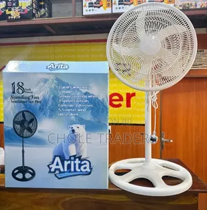 18" White Colour Arita Stand Fan
