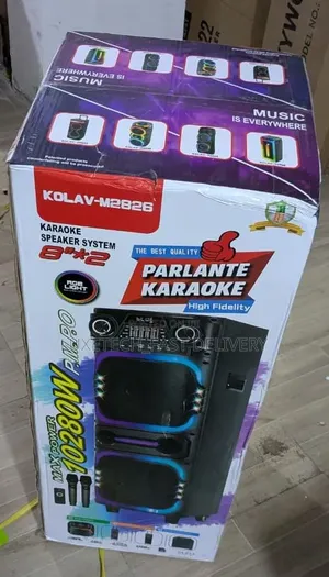 Kolav-M2826 Karaoke Speaker System With 2 Mics