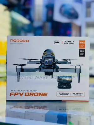 Porodo Aerovision Fpv Drone Hd 30km/H 80m Obstacle Avoidance