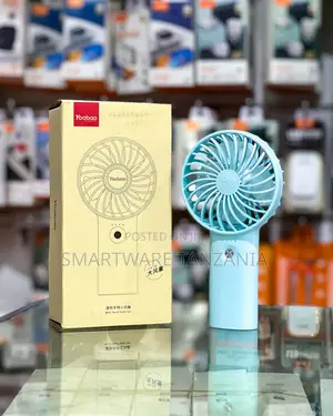 Yoobao Mini Handheld Fan Usb Rechargeable Portable Blue