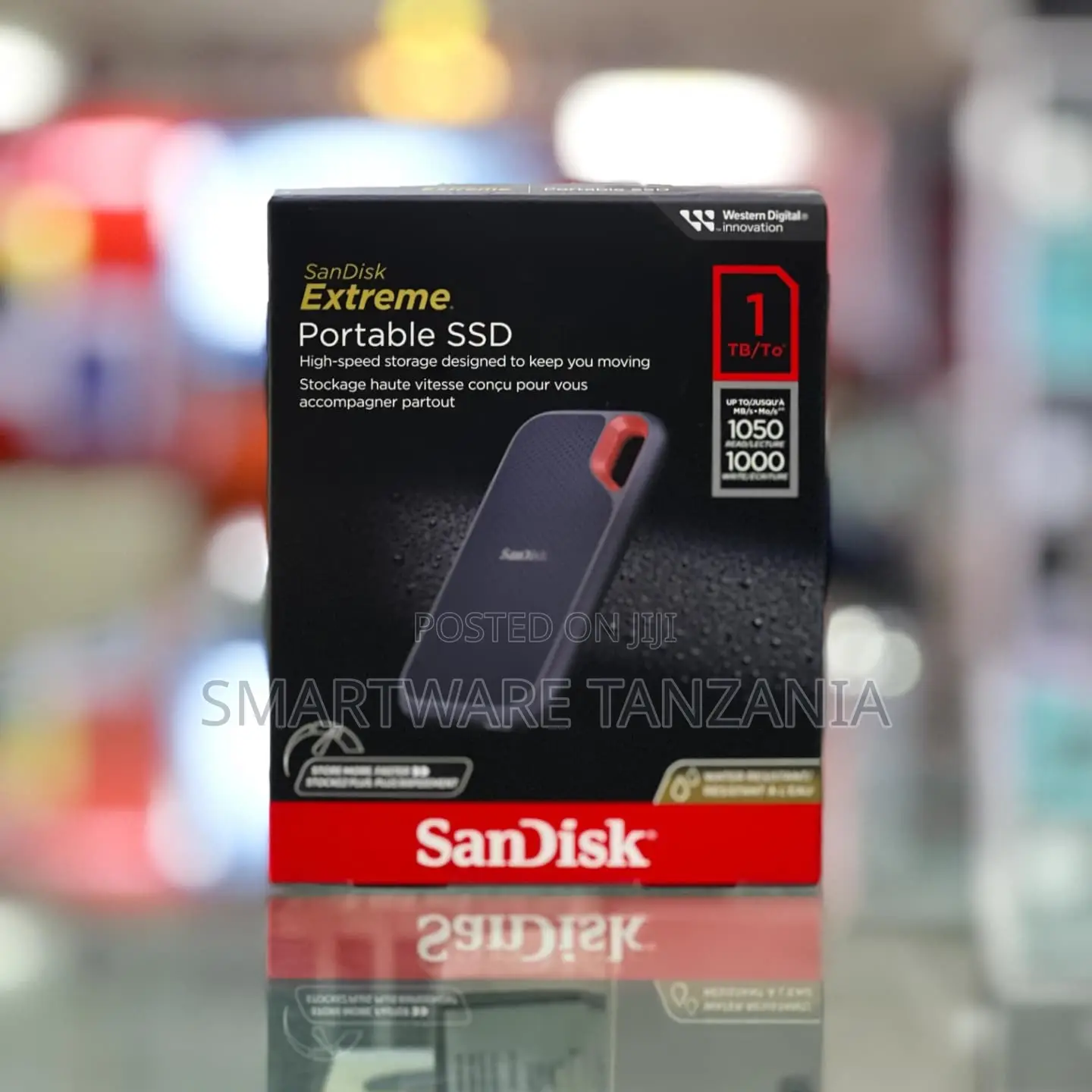Sandisk Extreme Portable Ssd 1tb 1050mb/S Water Resistant