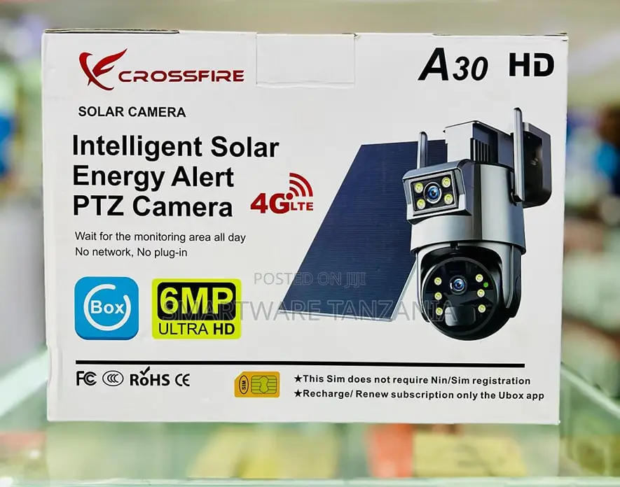 Crossfire A30 6mp Solar Ptz Camera 4g Lte Intelligent Alert