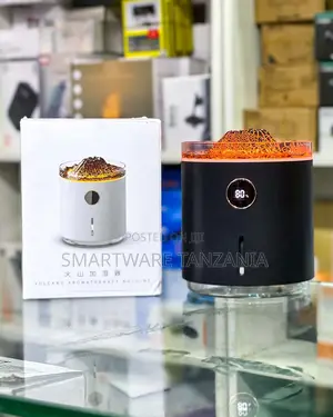 Volcano Aromatherapy Humidifier Led Lava Effect Humidity Display