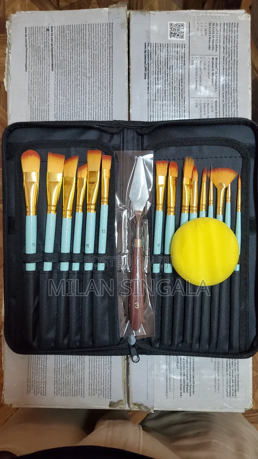 Acrylic Paint Canvas Brush