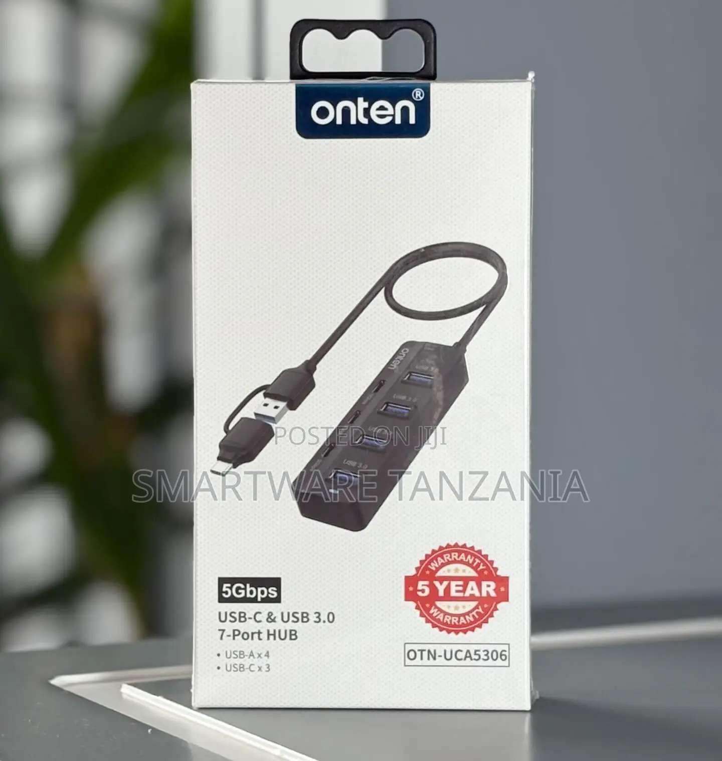 Onten Otn-uca5306 7-port Usb-c Usb 3.0 Hub 5gbps 4xusb-a 3xusb-c