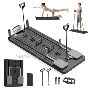 6 In 1 Foldable Pilates Reformer Board Set Ab Exercise Abs Roller
