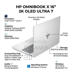 Hp Omnibook X 16′′ – Oled – Ultra 7 – 32gb Ram – 2tb SSD