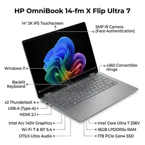 Hp Omnibook 14-Fm X Flip – Ultra 7 256v – 16gb – 1tb – Ips Touch