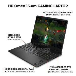 Hp Omen 16-Am – Ultra 7 – 16gb Ram – 1tb SSD – RTX 5060 8gb