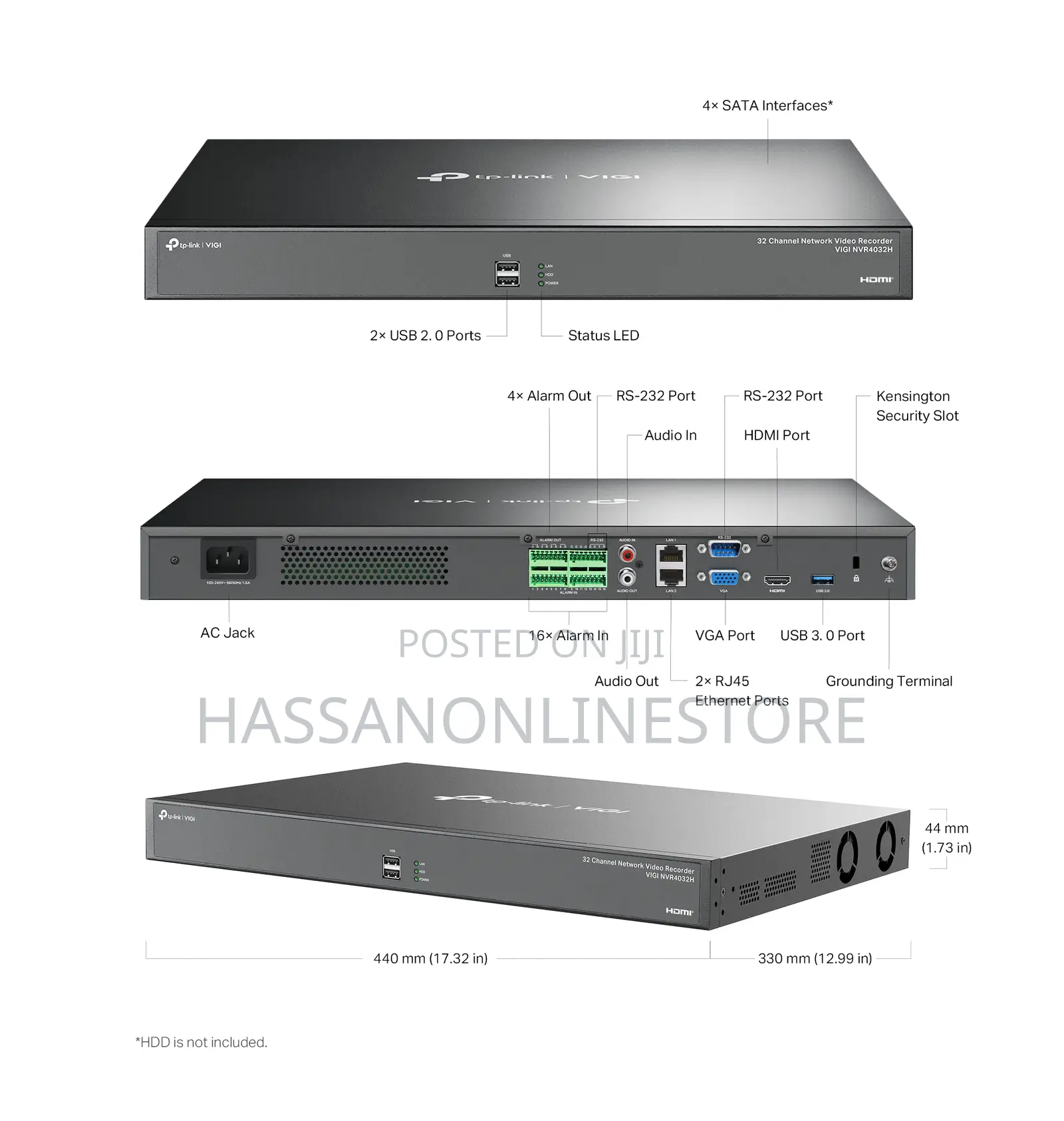 Tp-Link Vigi Nvr4032h 32 Channel Network Video Recorder