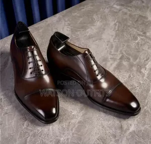 Men's Leather Shoes Dior Brand 2 Colours Black and Brown
