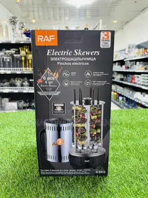 Raf R.8612 Electric Rotary Skewer Grill 1000w 6 Skewers Indoor