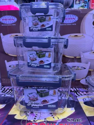 3-Piece Food Storage Container for Kitchen and Fridge Organization
