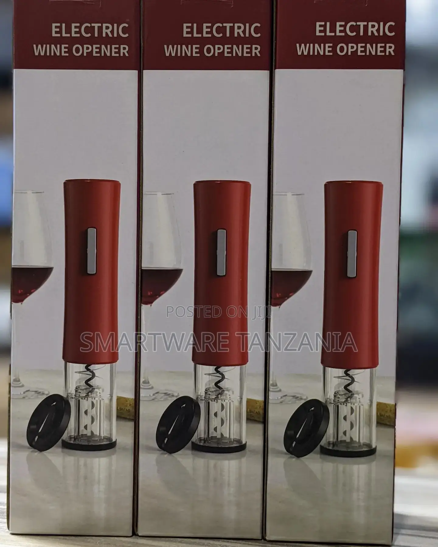 Electric Wine Bottle Opener Automatic Corkscrew Rechargeable Red