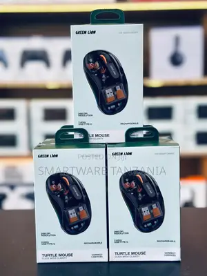 Green Lion Turtle Mouse 2400 Dpi Transparent Wireless Usb-C