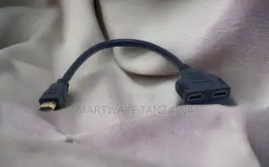 Hdmi Male to Dual Female Splitter Cable 1 Input 2 Output Gold