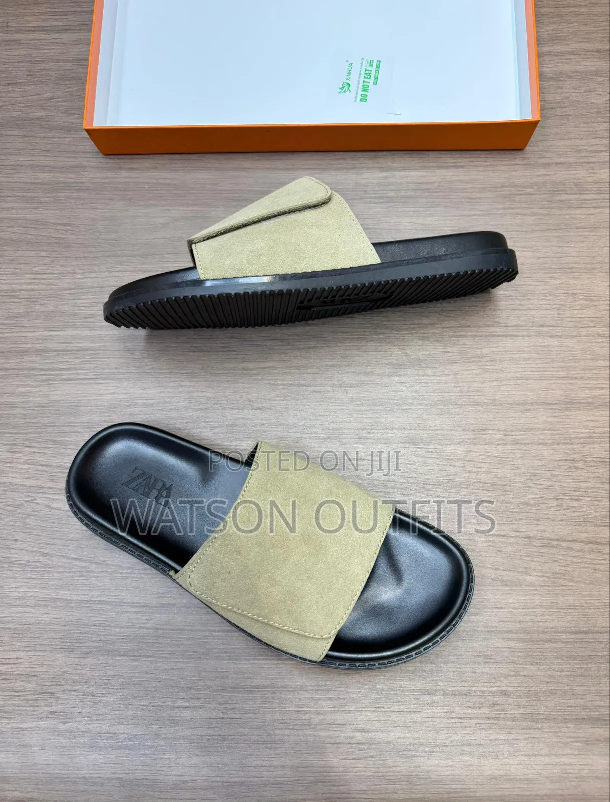 Men's Leather Sandal Shoes Hermes Topply Branded and Smoothly Made