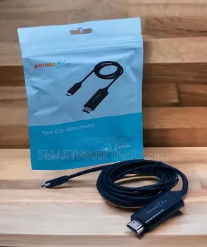 Porodo Blue Type-C to Hdmi Ultra Hd Cable 2 Meter Long