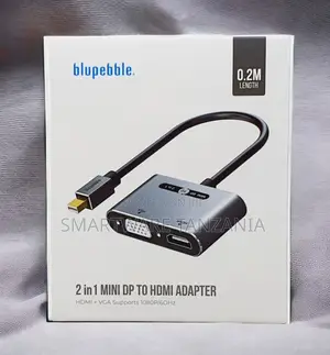 Blupebble 2in1 Mini Displayport to Hdmi Vga Adapter 1080p